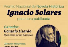 Gana Gonzalo Lizardo el Premio de Novela Histórica Ignacio Solares 2021
