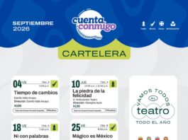 Presenta Secretaría de Cultura cartelera de septiembre del programa Red de Teatros